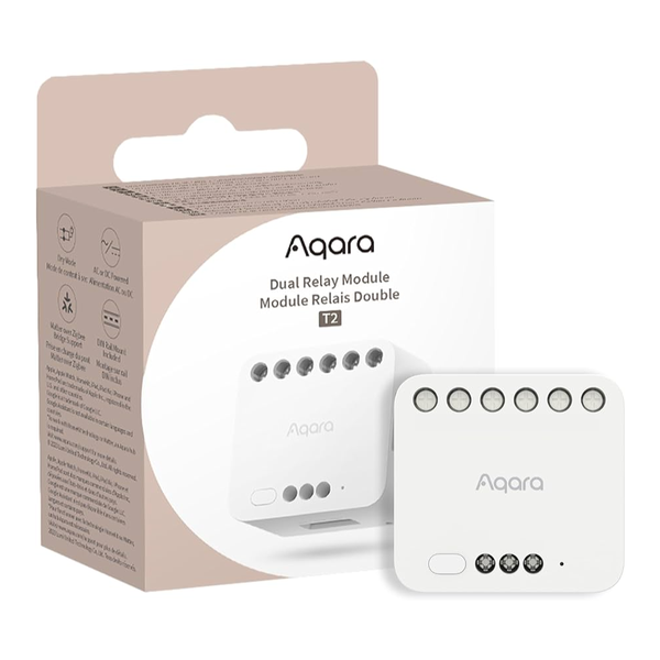 Relé Módulo Interruptor Doble T2 Con Neutro Zigbee Homekit Alexa Google