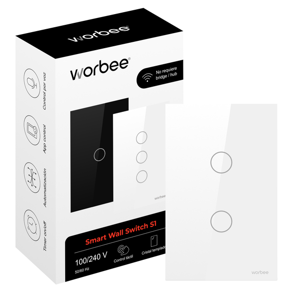 Interruptor Inteligente S1 Wifi Doble Con/Sin Neutro