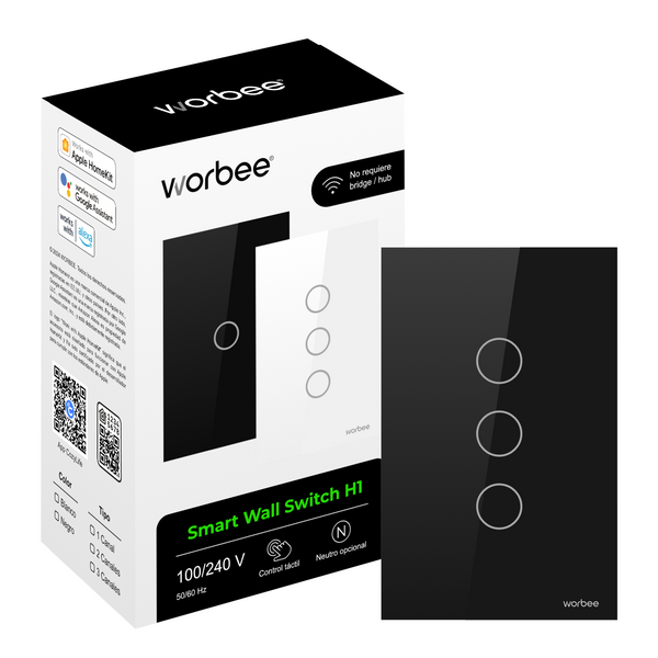 Interruptor Inteligente H1 Wifi Triple Con/Sin Neutro - Open Box